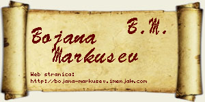 Bojana Markušev vizit kartica